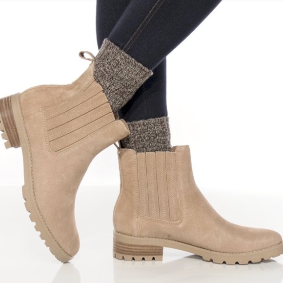 DOLCE VITA fraya h2o waterproof boots in taupe size 7 - Picture 2 of 2